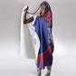 Port-au-Prince Afro-Haitians Hooded Blanket Ayiti Map Pòtoprens Flag Color - African Pride