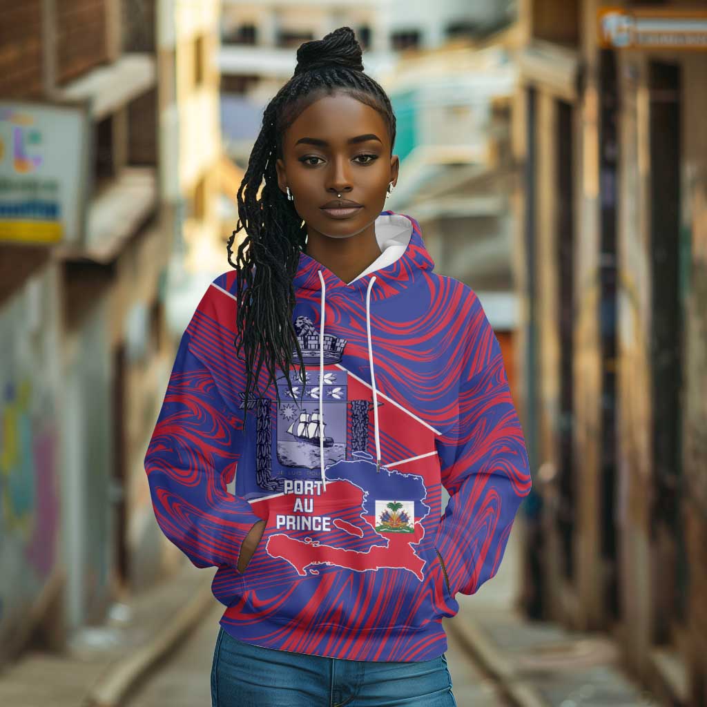 Port-au-Prince Afro-Haitians Hoodie Ayiti Map Pòtoprens Flag Color - African Pride