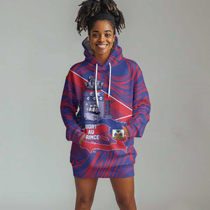Port-au-Prince Afro-Haitians Hoodie Dress Ayiti Map Pòtoprens Flag Color - African Pride