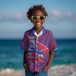 Port-au-Prince Afro-Haitians Kid Hawaiian Shirt Ayiti Map Pòtoprens Flag Color LT14