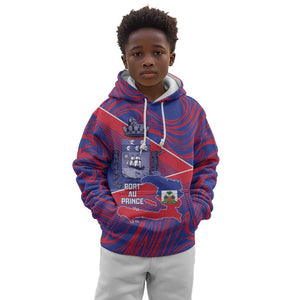 Port-au-Prince Afro-Haitians Kid Hoodie Ayiti Map Pòtoprens Flag Color - African Pride