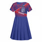 Port-au-Prince Afro-Haitians Kid Short Sleeve Dress Ayiti Map Pòtoprens Flag Color LT14