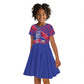 Port-au-Prince Afro-Haitians Kid Short Sleeve Dress Ayiti Map Pòtoprens Flag Color LT14