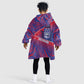 Port-au-Prince Afro-Haitians Kid Wearable Blanket Hoodie Ayiti Map Pòtoprens Flag Color - African Pride