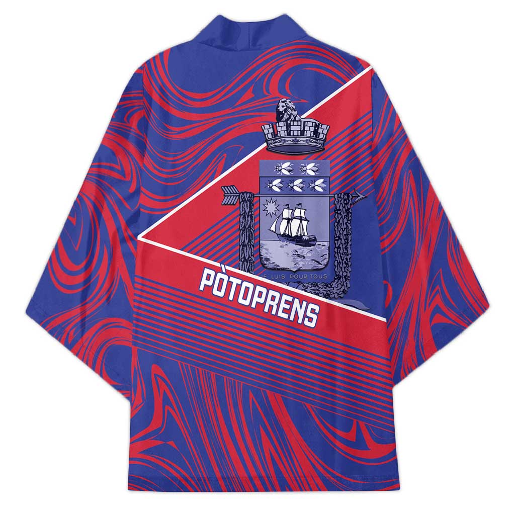 Port-au-Prince Afro-Haitians Kimono Ayiti Map Pòtoprens Flag Color - African Pride