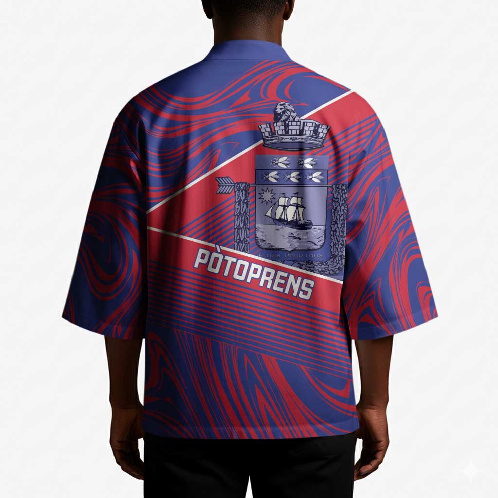 Port-au-Prince Afro-Haitians Kimono Ayiti Map Pòtoprens Flag Color - African Pride