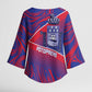 Port-au-Prince Afro-Haitians Kimono Sleeve Blouse Ayiti Map Pòtoprens Flag Color - African Pride