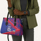 Port-au-Prince Afro-Haitians Leather Bag Ayiti Map Pòtoprens Flag Color - African Pride