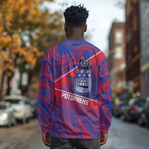 Port-au-Prince Afro-Haitians Long Sleeve Shirt Ayiti Map Pòtoprens Flag Color - African Pride