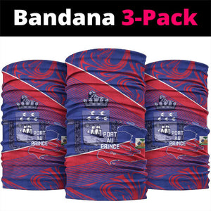 Port-au-Prince Afro-Haitians Neck Gaiter Ayiti Map Pòtoprens Flag Color - African Pride