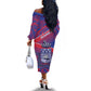 Port-au-Prince Afro-Haitians Off The Shoulder Long Sleeve Dress Ayiti Map Pòtoprens Flag Color - African Pride