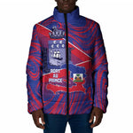 Port-au-Prince Afro-Haitians Padded Jacket Ayiti Map Pòtoprens Flag Color - African Pride
