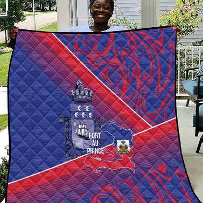 Port-au-Prince Afro-Haitians Quilt Ayiti Map Pòtoprens Flag Color - African Pride