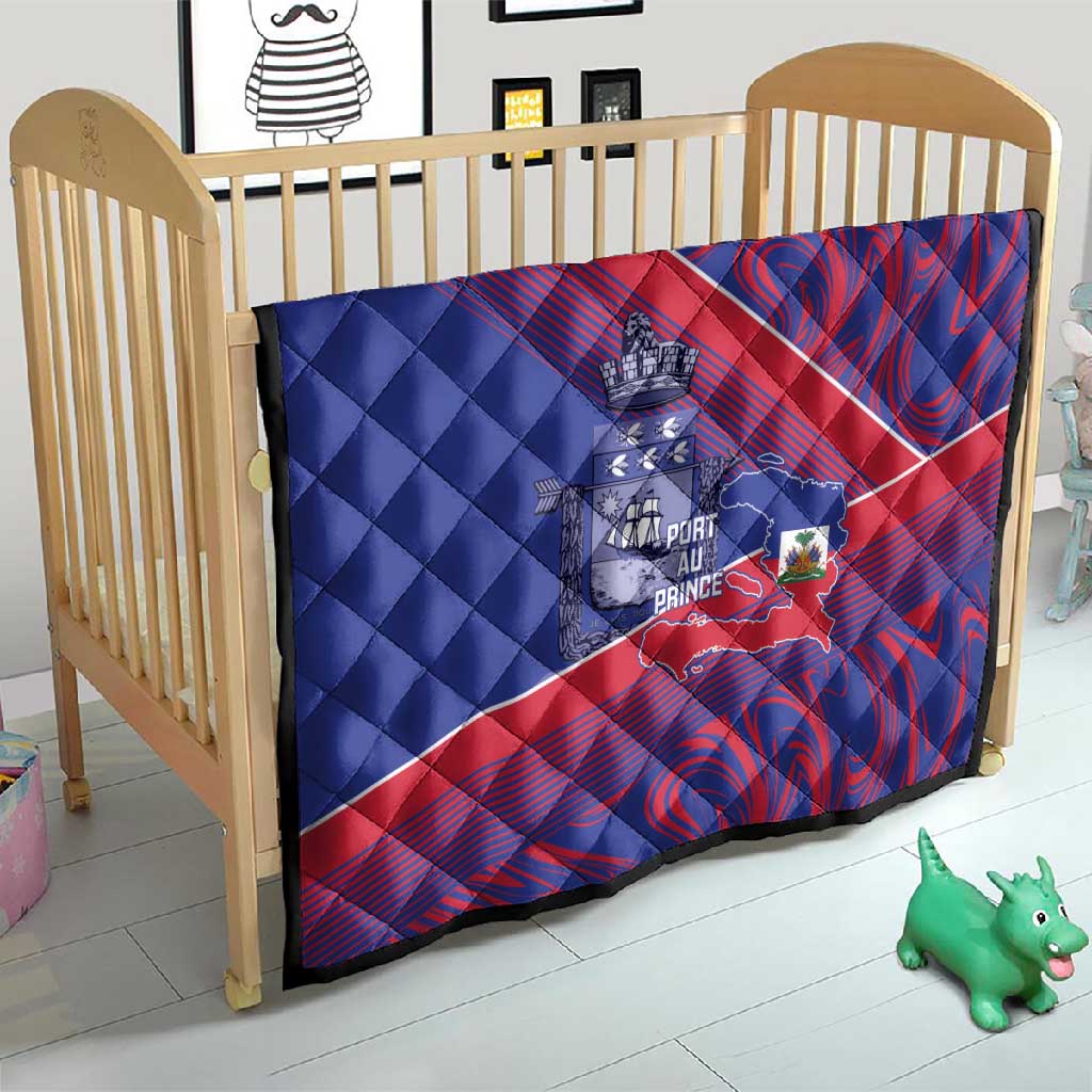 Port-au-Prince Afro-Haitians Quilt Ayiti Map Pòtoprens Flag Color - African Pride