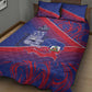 Port-au-Prince Afro-Haitians Quilt Bed Set Ayiti Map Pòtoprens Flag Color - African Pride