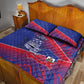 Port-au-Prince Afro-Haitians Quilt Bed Set Ayiti Map Pòtoprens Flag Color - African Pride