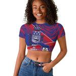 Port-au-Prince Afro-Haitians Raglan Cropped T shirt Ayiti Map Pòtoprens Flag Color LT14