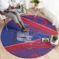 Port-au-Prince Afro-Haitians Round Carpet Ayiti Map Pòtoprens Flag Color - African Pride