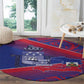 Port-au-Prince Afro-Haitians Round Carpet Ayiti Map Pòtoprens Flag Color - African Pride