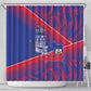 Port-au-Prince Afro-Haitians Shower Curtain Ayiti Map Pòtoprens Flag Color - African Pride
