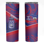Port-au-Prince Afro-Haitians Skinny Tumbler Ayiti Map Pòtoprens Flag Color - African Pride