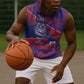 Port-au-Prince Afro-Haitians Sleeveless Hoodie Ayiti Map Pòtoprens Flag Color - African Pride