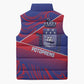 Port-au-Prince Afro-Haitians Sleeveless Puffer Jacket Ayiti Map Pòtoprens Flag Color - African Pride