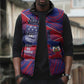 Port-au-Prince Afro-Haitians Sleeveless Puffer Jacket Ayiti Map Pòtoprens Flag Color - African Pride