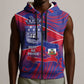 Port-au-Prince Afro-Haitians Sleeveless Zip Hoodie Ayiti Map Pòtoprens Flag Color - African Pride