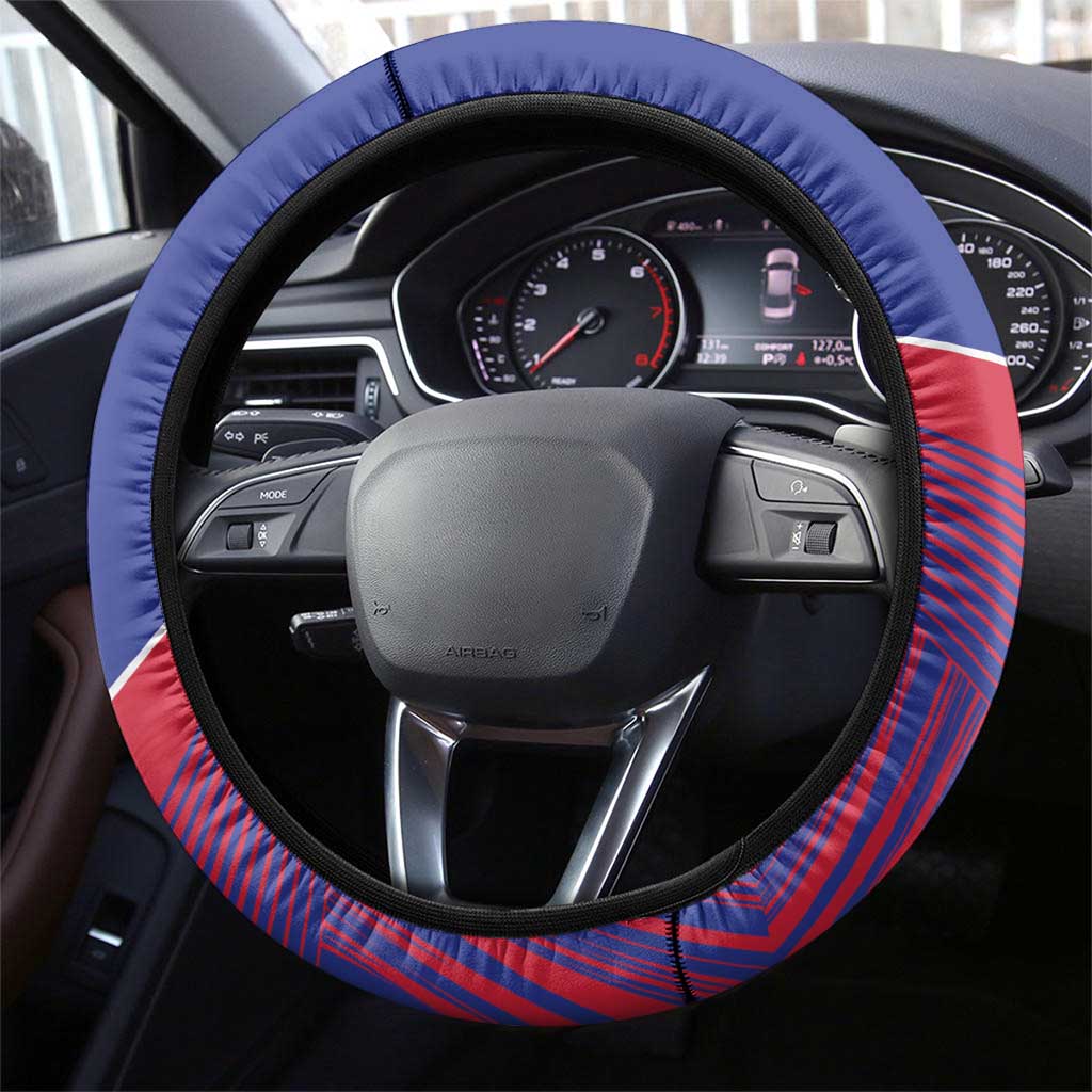 Port-au-Prince Afro-Haitians Steering Wheel Cover Ayiti Map Pòtoprens Flag Color - African Pride