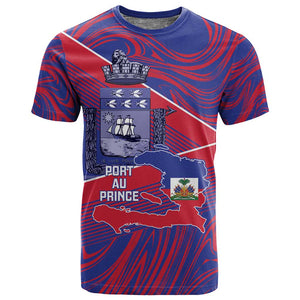 Port-au-Prince Afro-Haitians T shirt Ayiti Map Pòtoprens Flag Color - African Pride