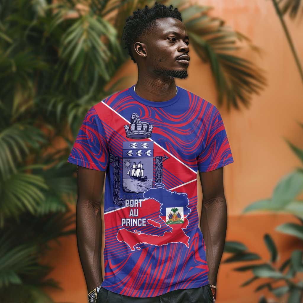 Port-au-Prince Afro-Haitians T shirt Ayiti Map Pòtoprens Flag Color - African Pride