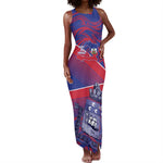 Port-au-Prince Afro-Haitians Tank Maxi Dress Ayiti Map Pòtoprens Flag Color - African Pride