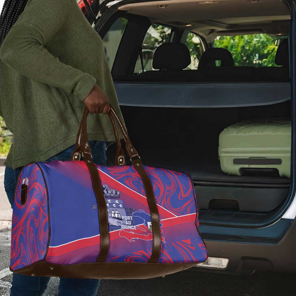 Port-au-Prince Afro-Haitians Travel Bag Ayiti Map Pòtoprens Flag Color - African Pride