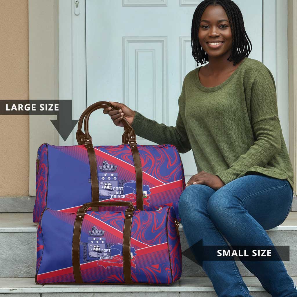 Port-au-Prince Afro-Haitians Travel Bag Ayiti Map Pòtoprens Flag Color - African Pride