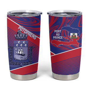 Port-au-Prince Afro-Haitians Tumbler Cup Ayiti Map Pòtoprens Flag Color - African Pride