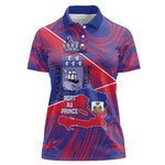 Port-au-Prince Afro-Haitians Women Polo Shirt Ayiti Map Pòtoprens Flag Color - African Pride