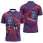 Port-au-Prince Afro-Haitians Zipper Polo Shirt Ayiti Map Pòtoprens Flag Color - African Pride