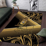 Port-au-Prince Afro-Haitians Area Rug Ayiti Map Pòtoprens Gold Color - African Pride