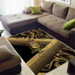 Port-au-Prince Afro-Haitians Area Rug Ayiti Map Pòtoprens Gold Color - African Pride