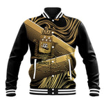 Port-au-Prince Afro-Haitians Baseball Jacket Ayiti Map Pòtoprens Gold Color - African Pride