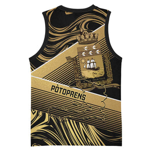 Port-au-Prince Afro-Haitians Basketball Jersey Ayiti Map Pòtoprens Gold Color - African Pride
