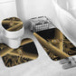 Port-au-Prince Afro-Haitians Bathroom Set Ayiti Map Pòtoprens Gold Color - African Pride