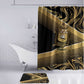 Port-au-Prince Afro-Haitians Bathroom Set Ayiti Map Pòtoprens Gold Color - African Pride