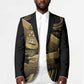 Port-au-Prince Afro-Haitians Blazer Ayiti Map Pòtoprens Gold Color - African Pride