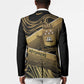 Port-au-Prince Afro-Haitians Blazer Ayiti Map Pòtoprens Gold Color - African Pride