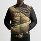 Port-au-Prince Afro-Haitians Bomber Puffer Jacket Ayiti Map Pòtoprens Gold Color - African Pride
