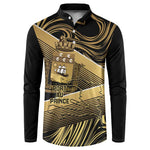 Port-au-Prince Afro-Haitians Button Sweatshirt Ayiti Map Pòtoprens Gold Color