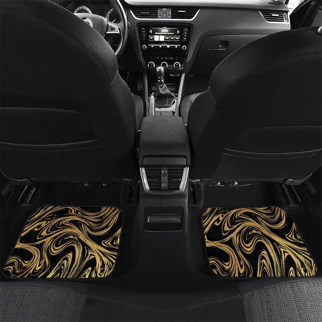 Port-au-Prince Afro-Haitians Car Mats Ayiti Map Pòtoprens Gold Color - African Pride