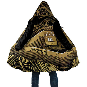 Port-au-Prince Afro-Haitians Cloak Ayiti Map Pòtoprens Gold Color - African Pride